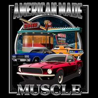 Vintage American Made Muscle Classic Cars And Diner Baby Bodysuit