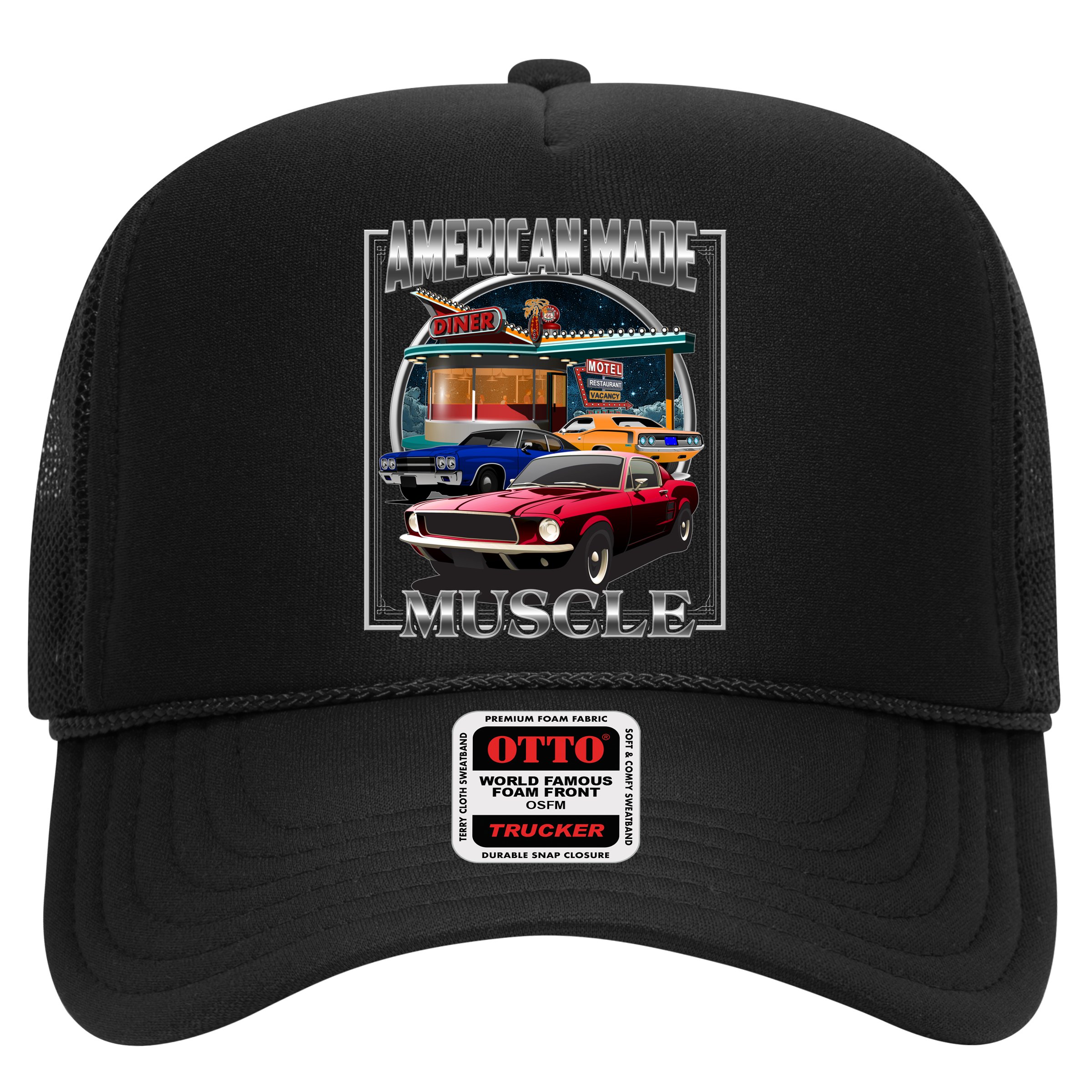 Vintage American Made Muscle Classic Cars And Diner Hat