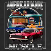 Vintage American Made Muscle Classic Cars And Diner Hat