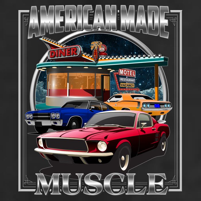 Vintage American Made Muscle Classic Cars And Diner Hat