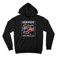 Vintage American Made Muscle Classic Cars And Diner Tall Hoodie