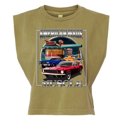 Vintage American Made Muscle Classic Cars And Diner Garment-Dyed Women's Muscle Tee