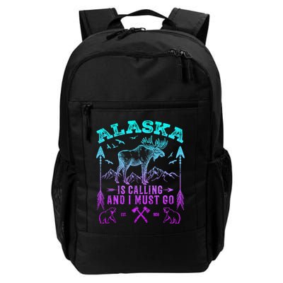 Vintage Alaskan Moose Alaska Is Calling And I Must Go Cool Gift Backpack