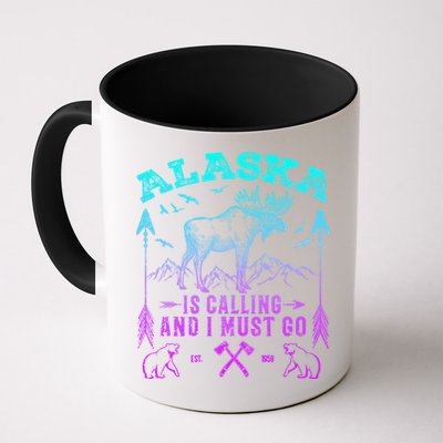Vintage Alaskan Moose Alaska Is Calling And I Must Go Cool Gift Mug