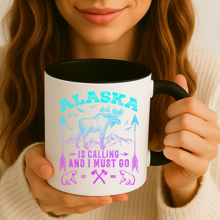 Vintage Alaskan Moose Alaska Is Calling And I Must Go Cool Gift Mug