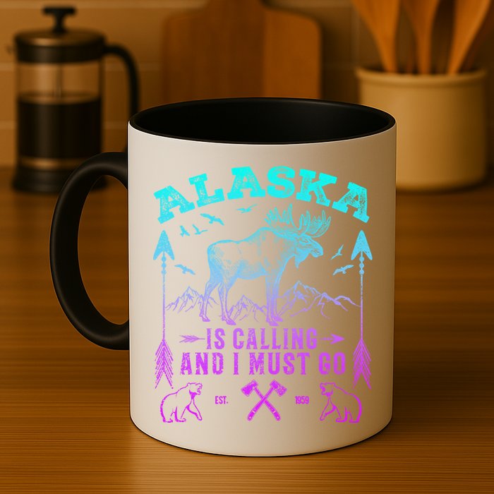 Vintage Alaskan Moose Alaska Is Calling And I Must Go Cool Gift Mug