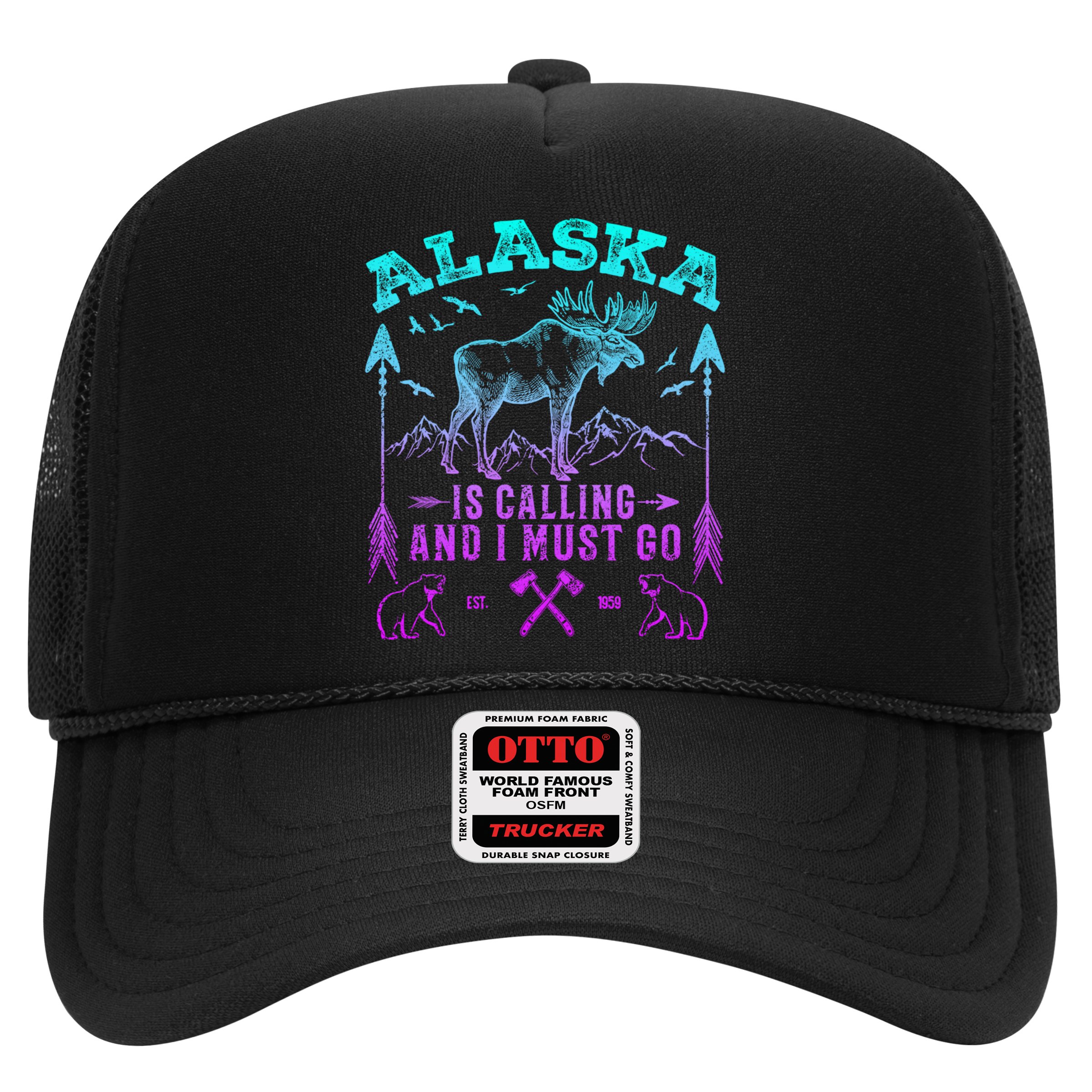 Vintage Alaskan Moose Alaska Is Calling And I Must Go Cool Gift Hat