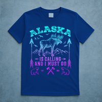 Vintage Alaskan Moose Alaska Is Calling And I Must Go Cool Gift T-Shirt