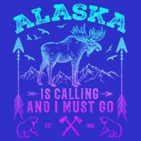 Vintage Alaskan Moose Alaska Is Calling And I Must Go Cool Gift Button