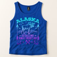 Vintage Alaskan Moose Alaska Is Calling And I Must Go Cool Gift Tank Top