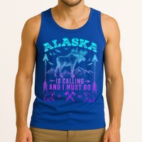 Vintage Alaskan Moose Alaska Is Calling And I Must Go Cool Gift Tank Top