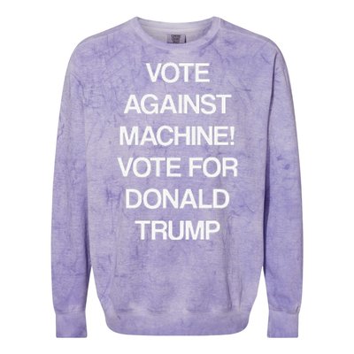 Vote Against Machine Trump 2024 Colorblast Crewneck Sweatshirt