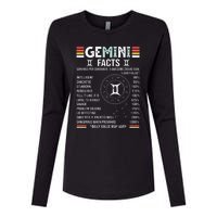 Vintage Astrology May June Birthday Zodiac Sign Retro Gemini Womens Cotton Relaxed Long Sleeve T-Shirt