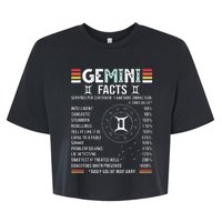 Vintage Astrology May June Birthday Zodiac Sign Retro Gemini Bella+Canvas Jersey Crop Tee