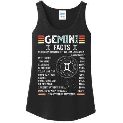 Vintage Astrology May June Birthday Zodiac Sign Retro Gemini Ladies Essential Tank