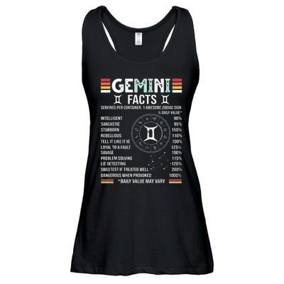 Vintage Astrology May June Birthday Zodiac Sign Retro Gemini Ladies Essential Flowy Tank