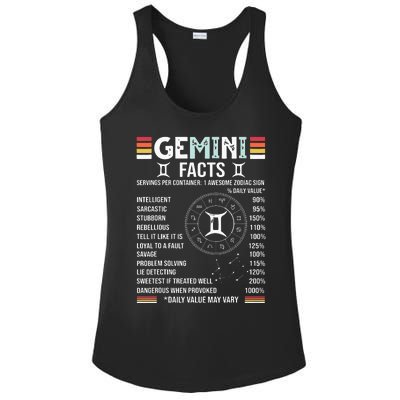 Vintage Astrology May June Birthday Zodiac Sign Retro Gemini Ladies PosiCharge Competitor Racerback Tank