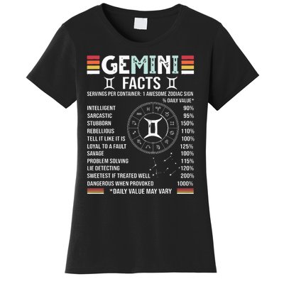 Vintage Astrology May June Birthday Zodiac Sign Retro Gemini Women's T-Shirt