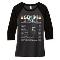 Vintage Astrology May June Birthday Zodiac Sign Retro Gemini Women's Tri-Blend 3/4-Sleeve Raglan Shirt