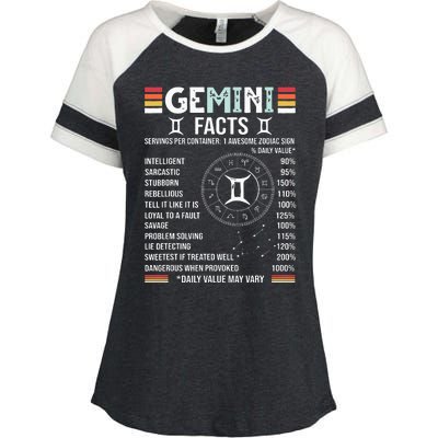 Vintage Astrology May June Birthday Zodiac Sign Retro Gemini Enza Ladies Jersey Colorblock Tee