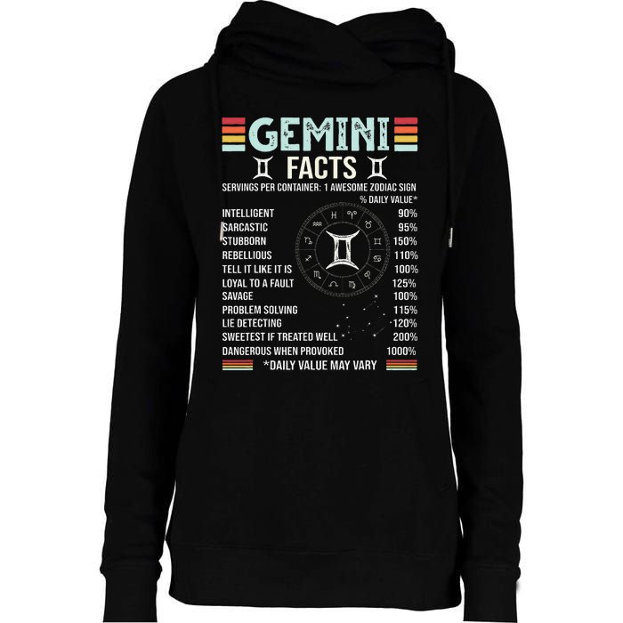 Vintage Astrology May June birthday Zodiac sign retro Gemini Womens Funnel Neck Pullover Hood