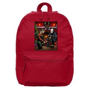 Voorhees And Myers Horror Christmas 16 in Basic Backpack