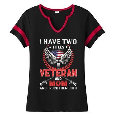 Veteran And Mom Gift Ladies Halftime Notch Neck Tee