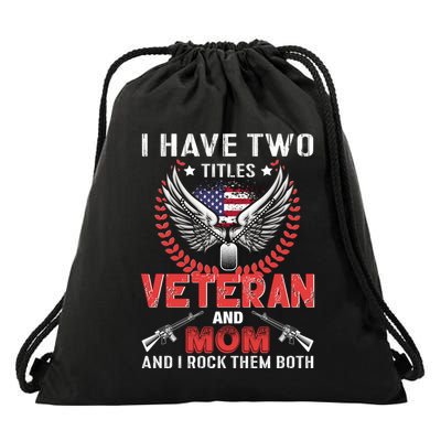 Veteran And Mom Gift Drawstring Bag