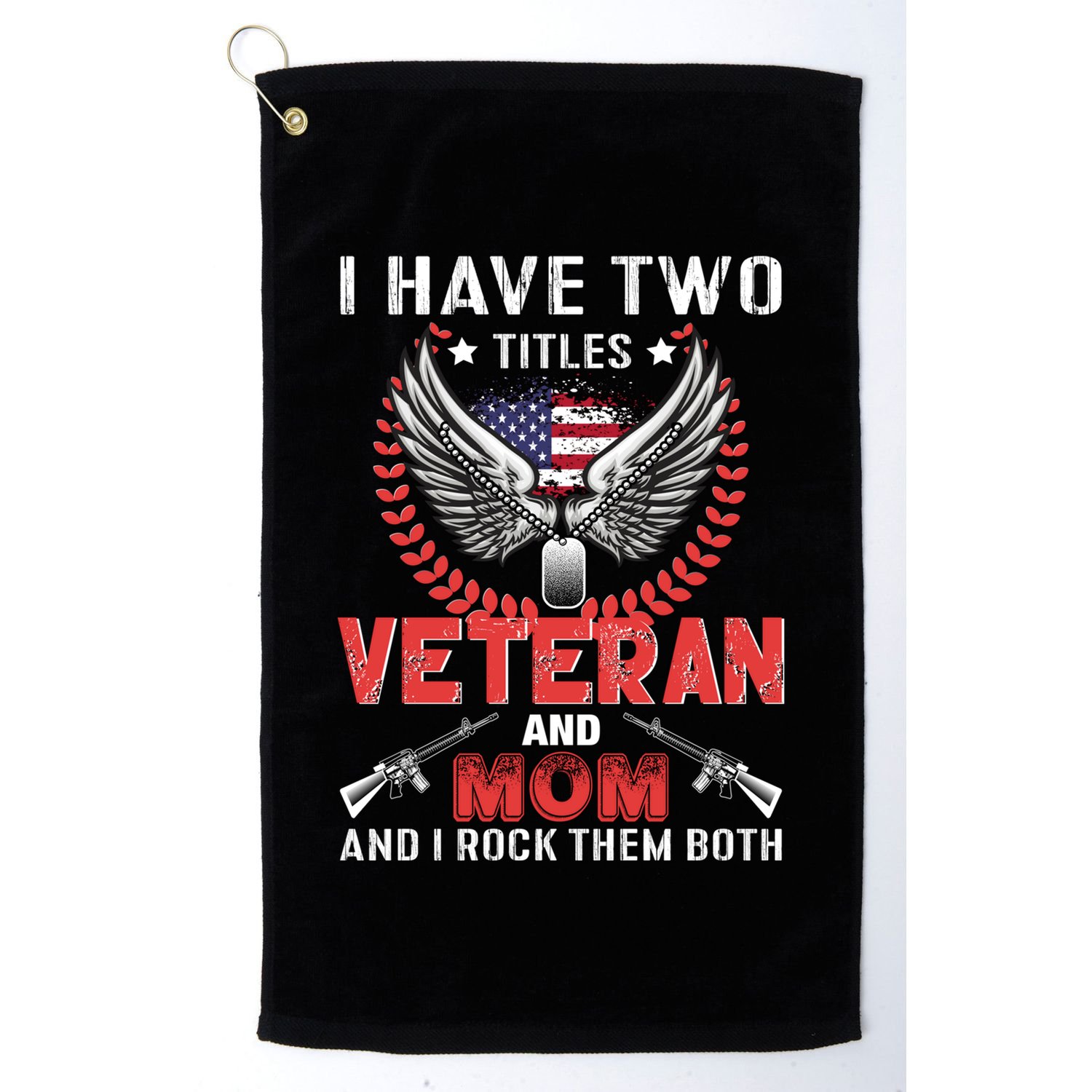 Veteran And Mom Gift Golf Towel