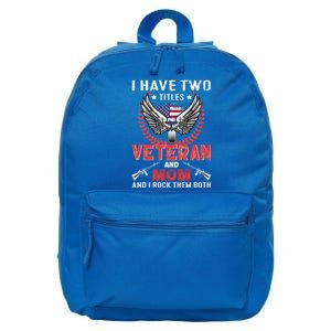 Veteran And Mom Gift 16 in Basic Backpack