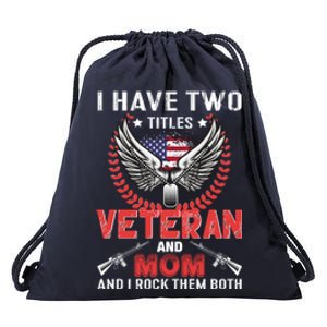 Veteran And Mom Gift Drawstring Bag