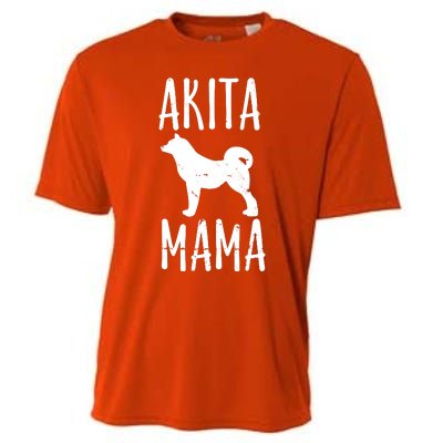 Vintage Akita Mama Gift Akita Mom Pet Dog Owner Mother Cooling Performance Crew T-Shirt