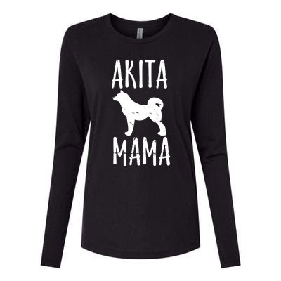 Vintage Akita Mama Gift Akita Mom Pet Dog Owner Mother Womens Cotton Relaxed Long Sleeve T-Shirt