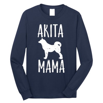 Vintage Akita Mama Gift Akita Mom Pet Dog Owner Mother Long Sleeve Shirt