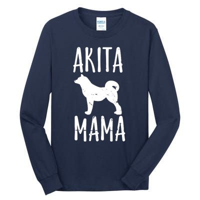 Vintage Akita Mama Gift Akita Mom Pet Dog Owner Mother Tall Long Sleeve T-Shirt