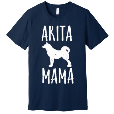 Vintage Akita Mama Gift Akita Mom Pet Dog Owner Mother Premium T-Shirt