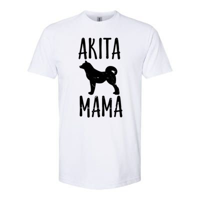 Vintage Akita Mama Gift Akita Mom Pet Dog Owner Mother Softstyle CVC T-Shirt