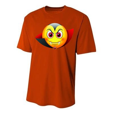 Vampire Halloween Emoji Performance Sprint T-Shirt