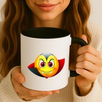 Vampire Halloween Emoji Mug