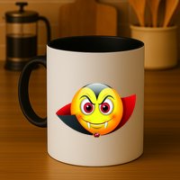 Vampire Halloween Emoji Mug
