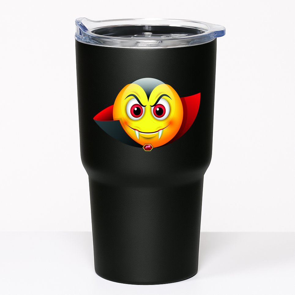 Vampire Halloween Emoji Tumbler