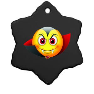 Vampire Halloween Emoji Ceramic Star Ornament