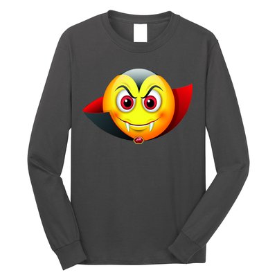 Vampire Halloween Emoji Long Sleeve Shirt