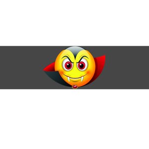 Vampire Halloween Emoji Bumper Sticker