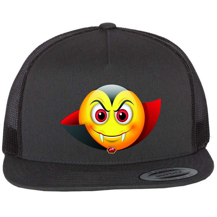 Vampire Halloween Emoji Flatbill Hat