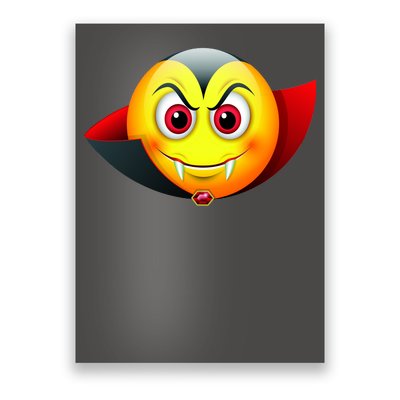 Vampire Halloween Emoji Poster