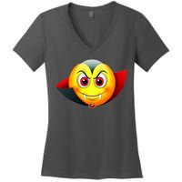 Vampire Halloween Emoji Women's V-Neck T-Shirt