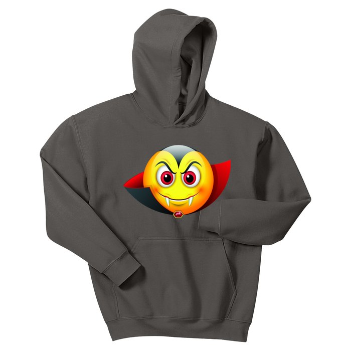 Vampire Halloween Emoji Kids Hoodie