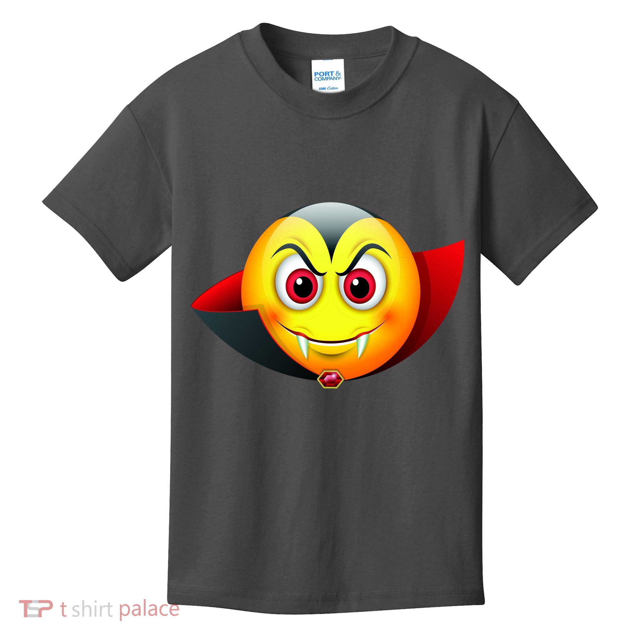 Vampire Halloween Emoji Kids T-Shirt