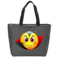 Vampire Halloween Emoji Zip Tote Bag